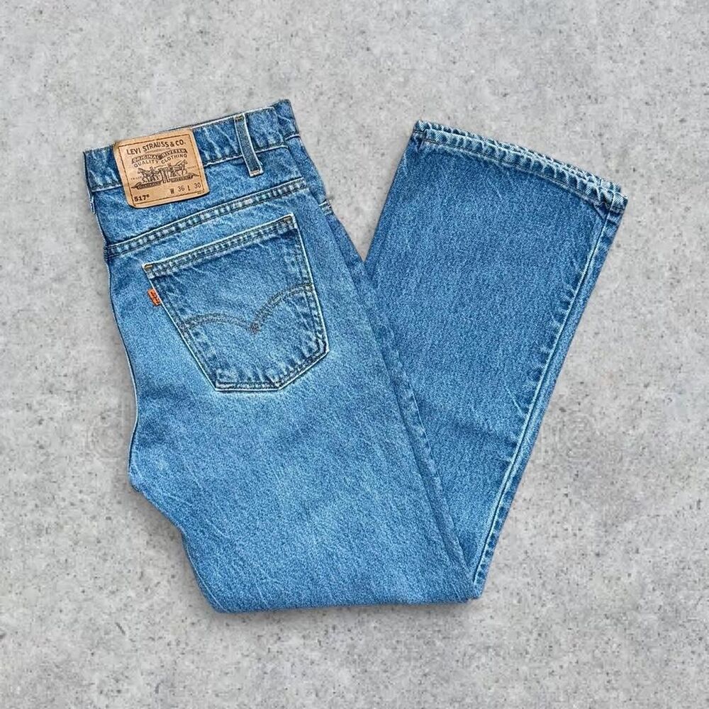 Vintage 90’s Levi's 517 Orange Tab Blue Jean Pants